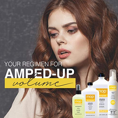 MOP Lemongrass Volume Conditioner For Fine Hair Chamomile Lemongrass Extracts Provide Volume Hydration Shine Lightweight