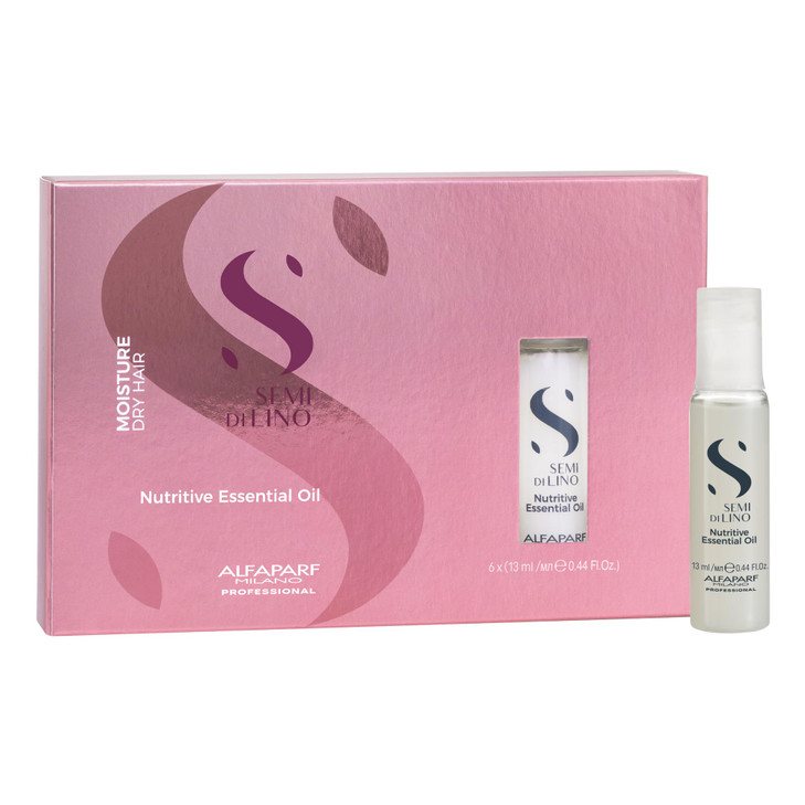 Alfaparf Milano Semi Di Lino Moisture Nutritive Essential Hair Oil for Dry Hair Nourishes Softens and Hydrates Includes