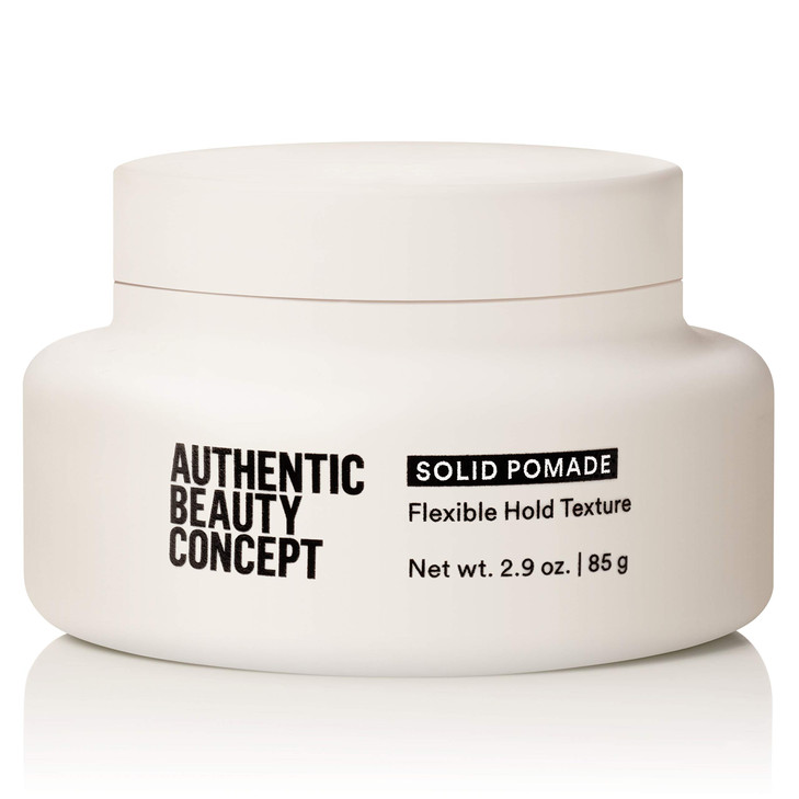 Authentic Beauty Concept Solid Pomade Texture Hair Pomade Medium Hold Shiny Finish All Hair Types Vegan Crueltyfree Sili