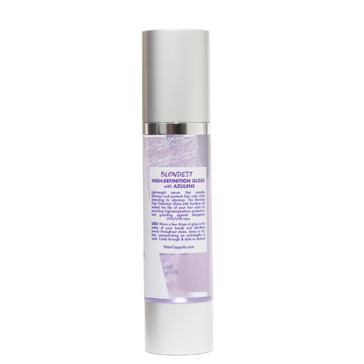 Peter Coppola High Definition Gloss Purple Hair Toner Oil Serum For Blonde Silver White Hair Eliminates Brassy Yellow To