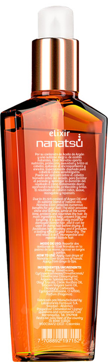 naissant Elixir Argan Oil Hair Treatment Frizz Control Heat and UV Protection for Color Treated and Natural Hair Nourish