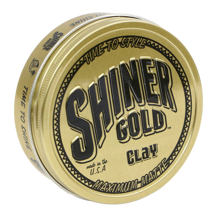 Shiner Gold Matte Clay Pomade Strong Hold Matte Finish Water Based Coconut Scent 35oz Pack of 3
