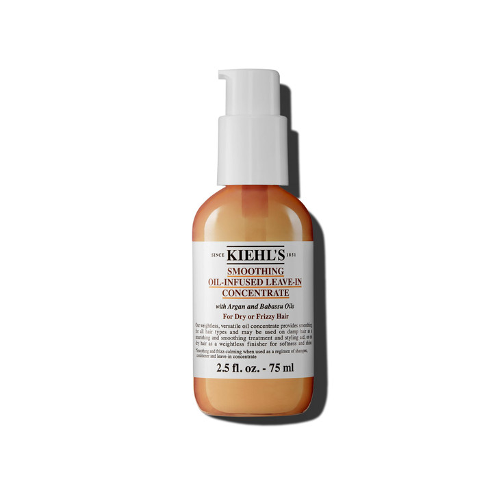 Kiehls Smoothing OilInfused LeaveIn Treatment Nourishing Hair Oil for Dry or Frizzy Hair Helps Smooth Frizz and Dry Ends