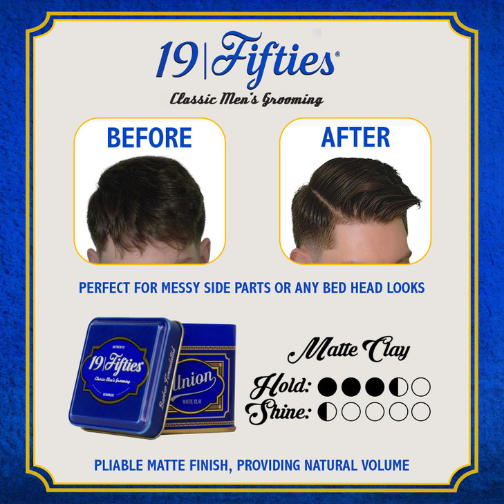 Matte Styling Clay For Men 4oz Beautifully Crafted Tin All Day Pliable Hold Low Shine Big Volume Ideal For Loose Pomps M