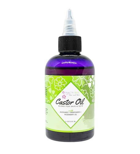 Fancy Free Hair and Skin Castor Oil Hair Skin Blend 4 oz Lightweight Nourishing Oil for Moisture Shine