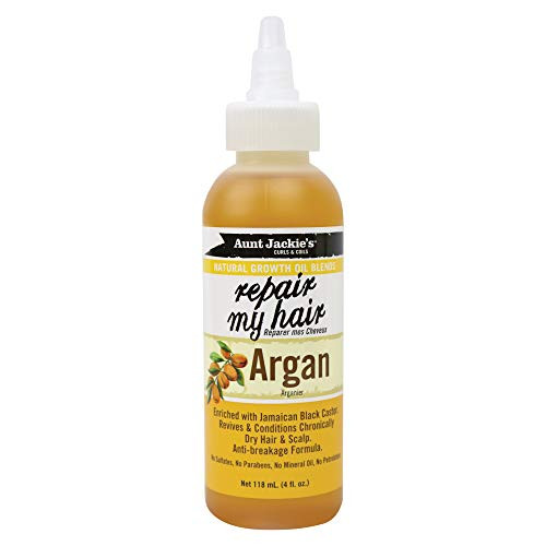 Aunt Jackies Natural Growth Oil Blends Repair My Hair Argan Revives and Conditions Chronically Dry Hair and Scalp AntiBr