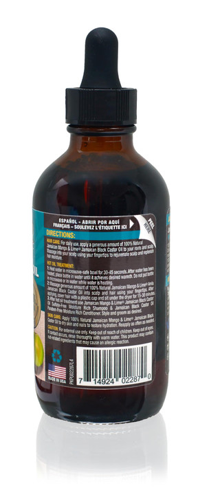 Jamaican Mango Lime Black Castor Oil Hair Scalp Oil for Locs Braids Twists Natural Hair Strengthens Moisturizes Promotes