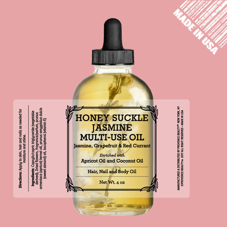 BEAUTE DE PROVENCE Honey Suckle MultiUse Face Body Hair Oil Hydrates Skin Restores Shine With Apricot Coconut Oil Vitami