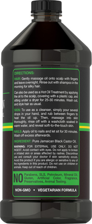 Carlyle Jamaican Black Castor Oil 16oz Nourish Hair Skin and Nails All Natural Hypoallergenic Conditioner