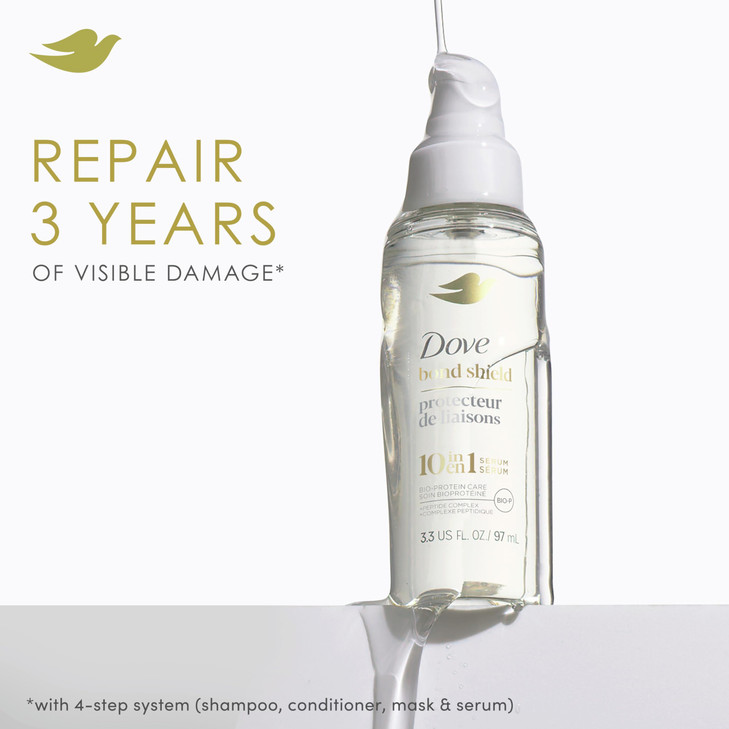 Dove Serum Bond Strength for Chemically Damaged Hair with BioProtein Care Technology and Peptide Complex 33 Fl Oz