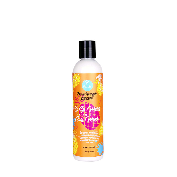 CURLS Poppin Pineapple So So Moist Vitamin C Curl Mask For All Curl Types Thickens Hair Prevents Breakage and Reduces Ha