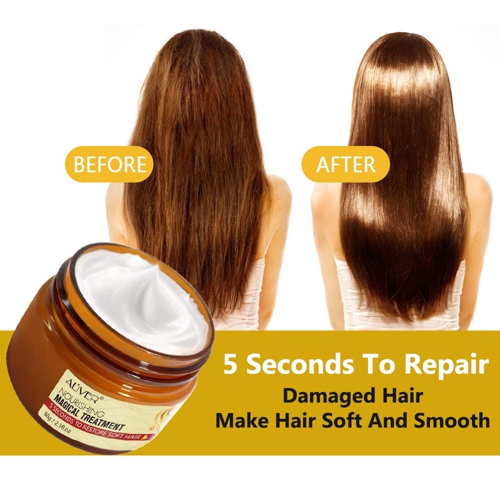 NIFEISHI Magical Keratin Hair Treatment Oil 2pcs Advanced Molecular Hair Roots Professtional Hair Conditioner 5 Seconds