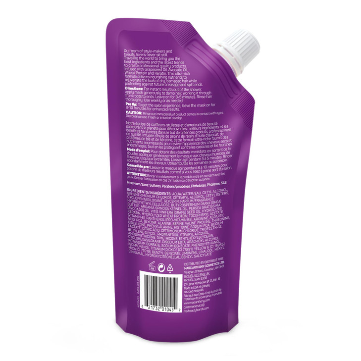 Marc Anthony Hair Mask for Dry Damaged Hair Deep Conditioning Mask Protects Nourish with Shea Butter Avocado Grapeseed O