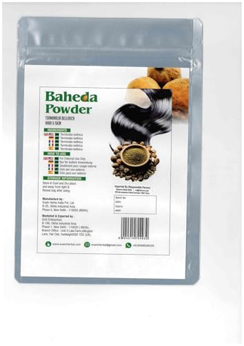 SVATV Baheda Powder Bibhitaki Terminalia Bellirica Hair Growth Skin Hair Care Detoxification Rejuvenation 227 Gram Half