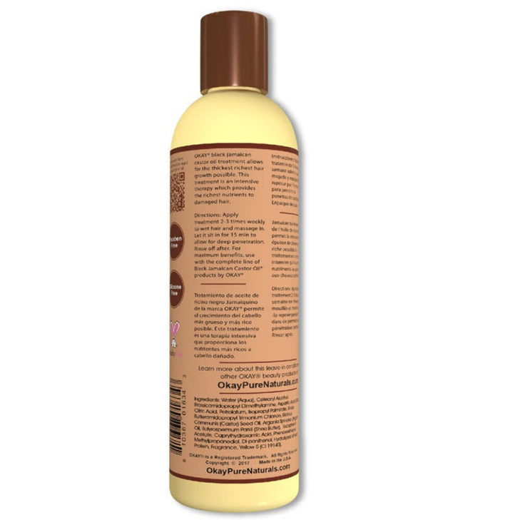 OKAY Black Jamaican Castor Oil Treatment for All Hair TypesTextures Repair Moisturize Grow Healthy Hair With Argan Oil S
