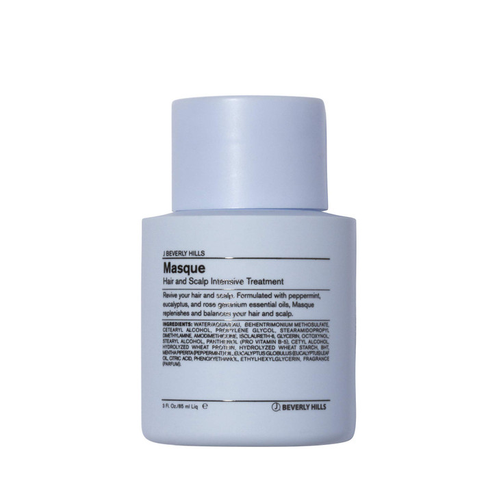 J Beverly Hills Blue Hair Mask with Eucalyptus Oil for Scalp Treatment 3 Oz