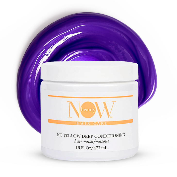 NOW BEAUTY Deep Conditioning Purple Mask For Dry Damaged Blonde Hair Regenerating Vegan Color Safe SulfateFree For All G