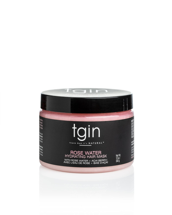 tgin Rose Water Hydrating Hair Mask Deep Conditioning Hair Mask Curl Definition Hairmask Infused with Rose Water Acai Be