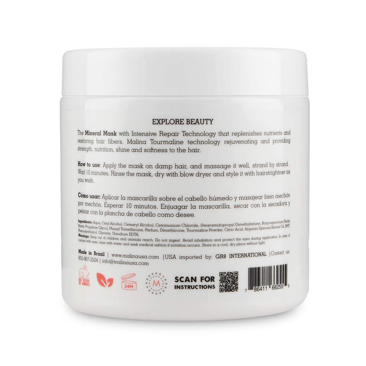 Malina Classic Mineral Mask Vegan Hair Treatment Repair 500g