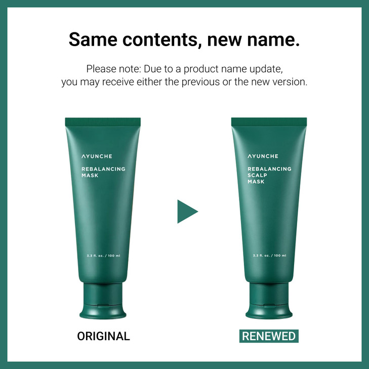 AYUNCHE Rebalancing Hair Mask 33 fl oz 100ml For All Hair Types Healthy Strong Scalp and Hair Pack AntiHair Loss Hair Tr