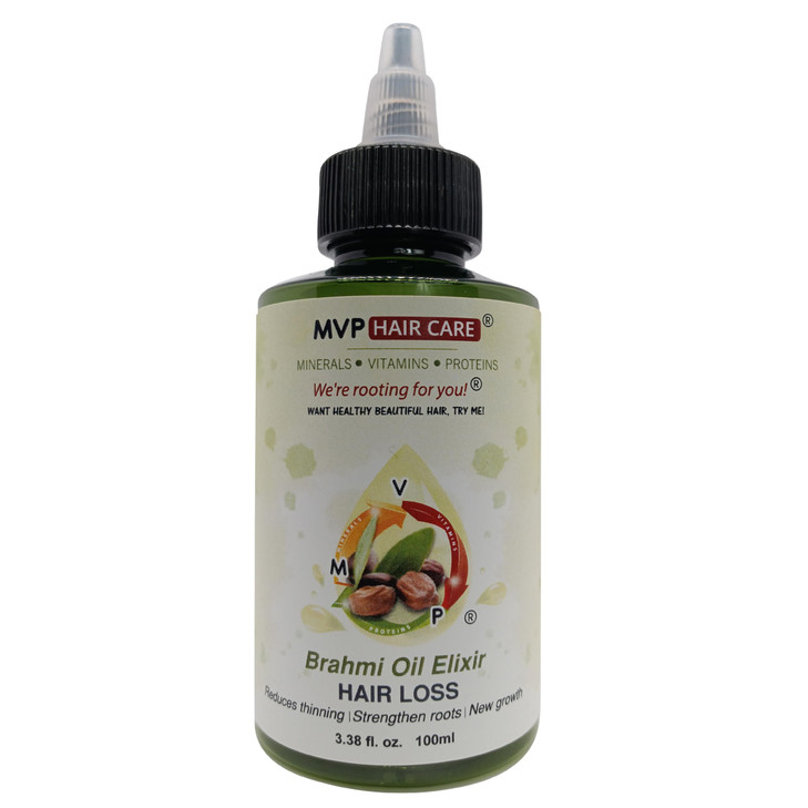 MVP Hair Care Brahmi Oil Elixir 338 fl oz Ayurvedic Herbal Hair Oil with Bacopa Monnieri Nourishing Scalp Hair Growth Bl