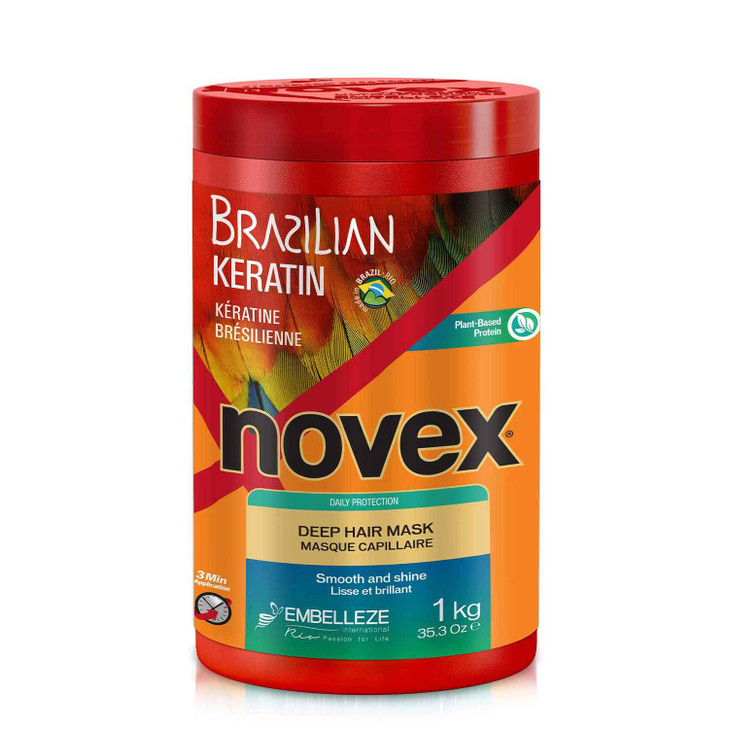 NOVEX Hair Conditioning Mask Keratin for Frizz Control Damage Repair Ultra Concentrated Formula 1kg 353 oz