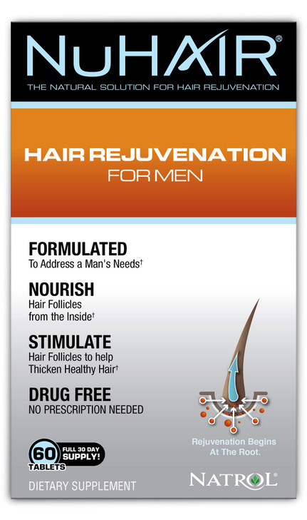Natrol NuHair Hair Rejuvenation for Men Tablets 60 Count