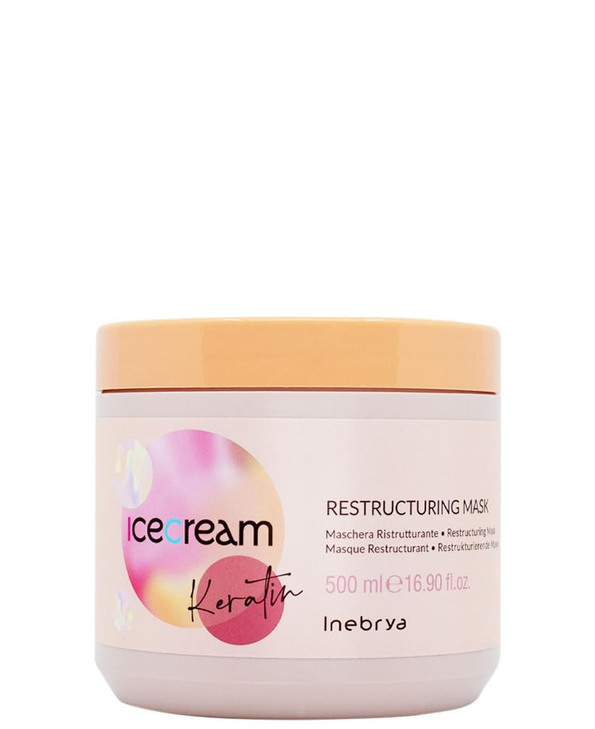 Inebrya Ice Cream Keratin Restructuring Mask Restructuring Hair Mask 500ml
