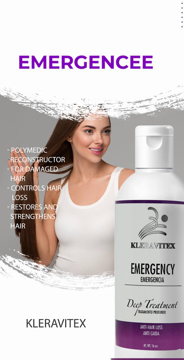 Kleravitex Emergencee Treatment For Hair Polymedic Reconstructor Perfect For Damaged and Colored Hair Emergencia Capilar