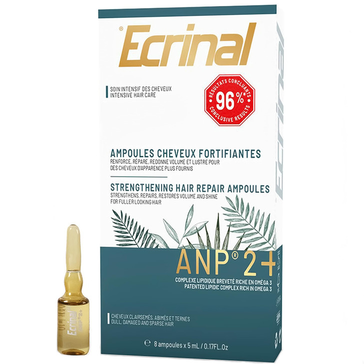 Ecrinal ANP2 Hair Growth Ampoules for Men Strengthening Repairing Ampoules Intensive Hair Care for Thinning Dull Damaged