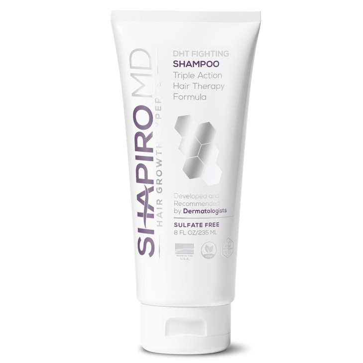 Shapiro MD Hair Growth Experts Hair Loss Shampoo DHT Fighting Vegan Formula for Thinning Hair Developed by Dermatologist