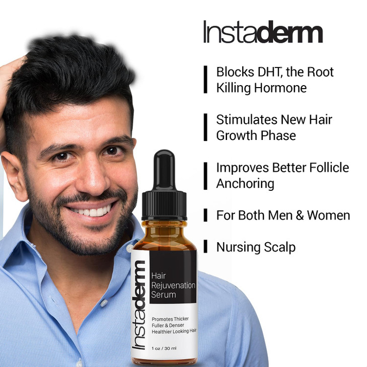 Hair Growth Serum Extra Strength DHT Blocker Hair Regrowth Follicle Restoration Formula Treatment Promotes Thicker Fulle