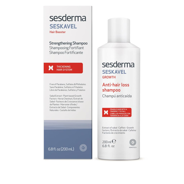 Sesderma SESKAVEL Strengthening Hair Shampoo for Thinning and Fragile Hair 68 fl Oz