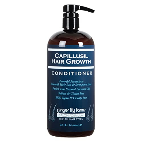 Ginger Lily Farms Salon Formula Capillusil Hair Growth Conditioner for All Hair Types 100 Vegan CrueltyFree 32 Fl Oz