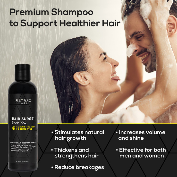 Ultrax Labs Hair Thickening Shampoo for Thinning Hair and Hair Loss Hair Surge 8 oz for Women and Men