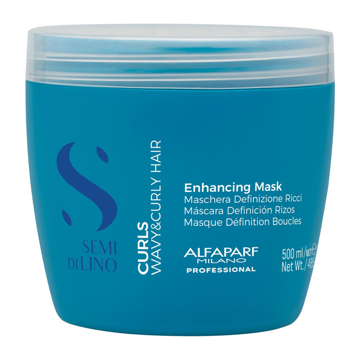 ALFAPARF MILANO Semi Di Lino Curls Enhancing Mask for Wavy and Curly Hair Hydrates and Nourishes Reduces Frizz Protects