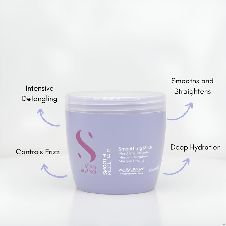 ALFAPARF MILANO Semi di Lino Smooth Mask for Frizzy and Rebel Hair Intensive Detangling Hair Treatment Controls Frizz St