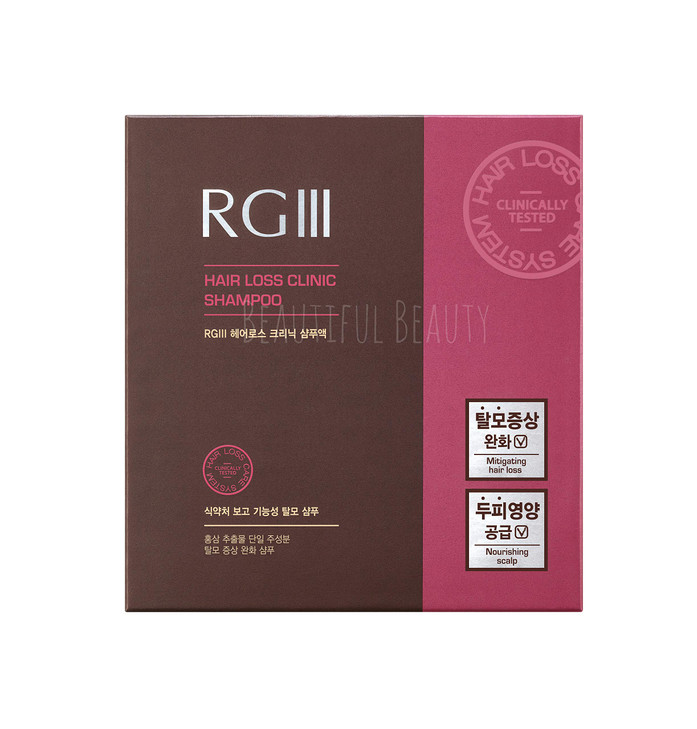 RGIII Hair Regeneration Clinic Shampoo with Purified Red Ginseng Saponin 6 Naturally Derived Ingredients for Hair LossRe