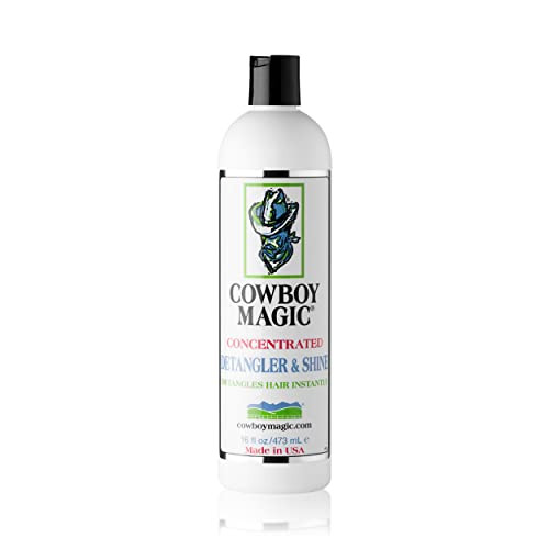 Cowboy Magic Detangler and Shine 16 oz Silk Protein and Panthenol Makes Hair Easy To Brush And Comb