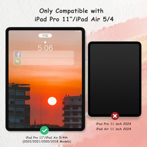 bersem 2 PACK Paperfeel Screen Protector for iPad Pro 11 inch (2022/2021/2020/2018 Models) / iPad Air 5th / 4th Generation (10.9 inch), Matte PET Fil