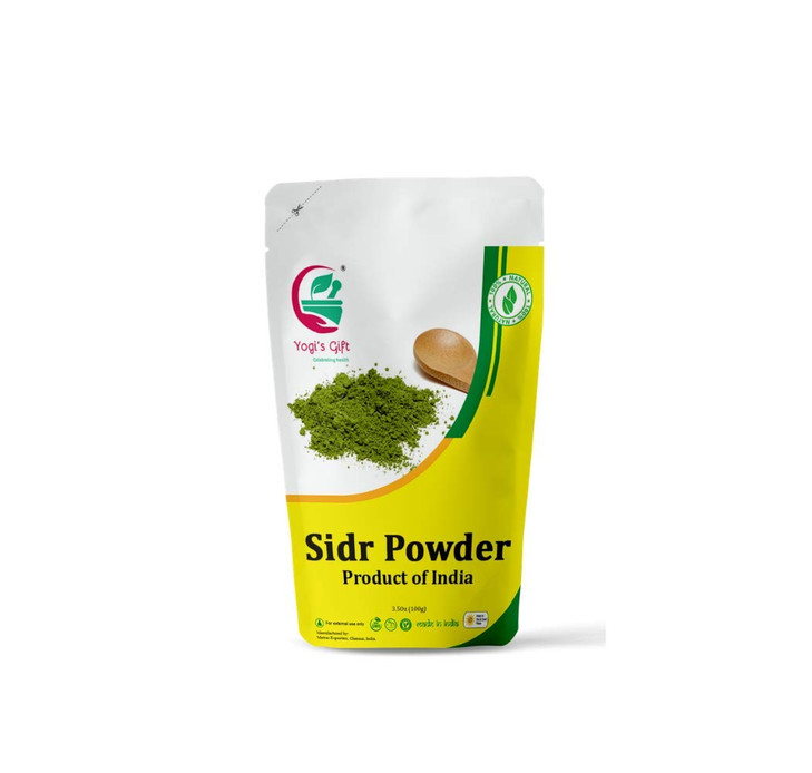 Yogis Gift Sidr Powder Trial Pack 100 grams Natural Herbal Hair Cleanser Revitalizer Rejuvenates Hair Follicles