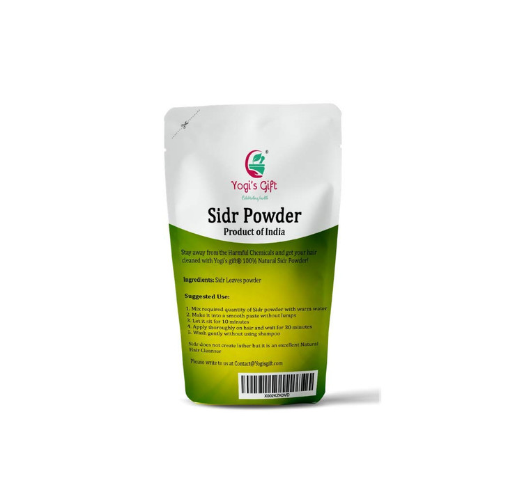 Yogis Gift Sidr Powder Trial Pack 100 grams Natural Herbal Hair Cleanser Revitalizer Rejuvenates Hair Follicles