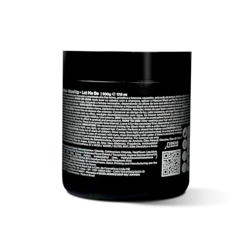 Let Me Be Black Mask Blond Up Silver Effect 500g 176 oz Toning Mask for Blonde Silver Gray Hair Neutralizes Yellow Tones