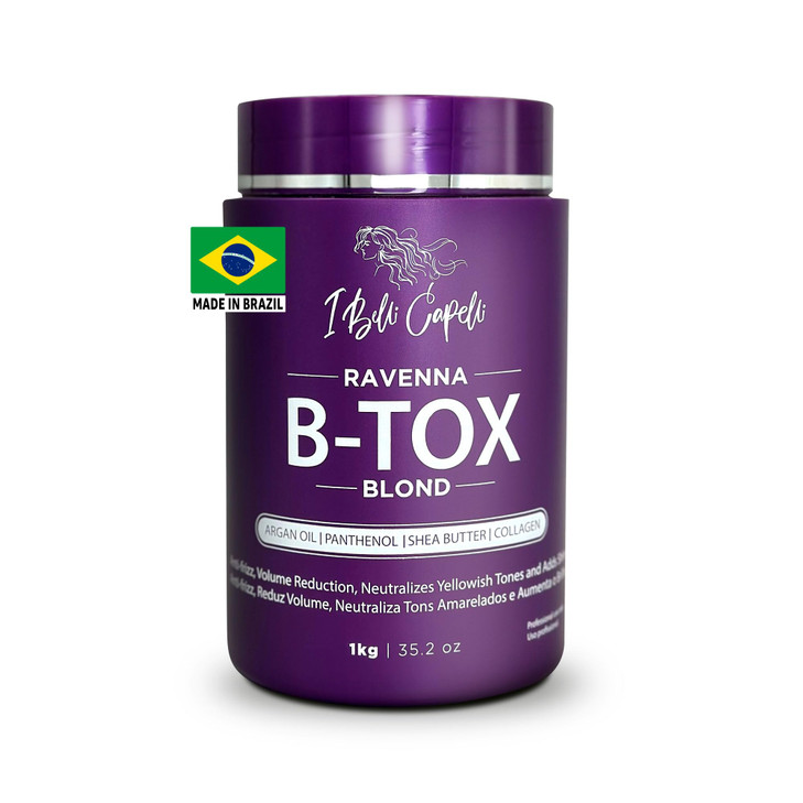 I Belli Capelli Ravenna Hair Btox Treatment for Blond Hair 352 oz 1kg FormaldehydeFree AntiFrizz Smoothing Deep Hydratin