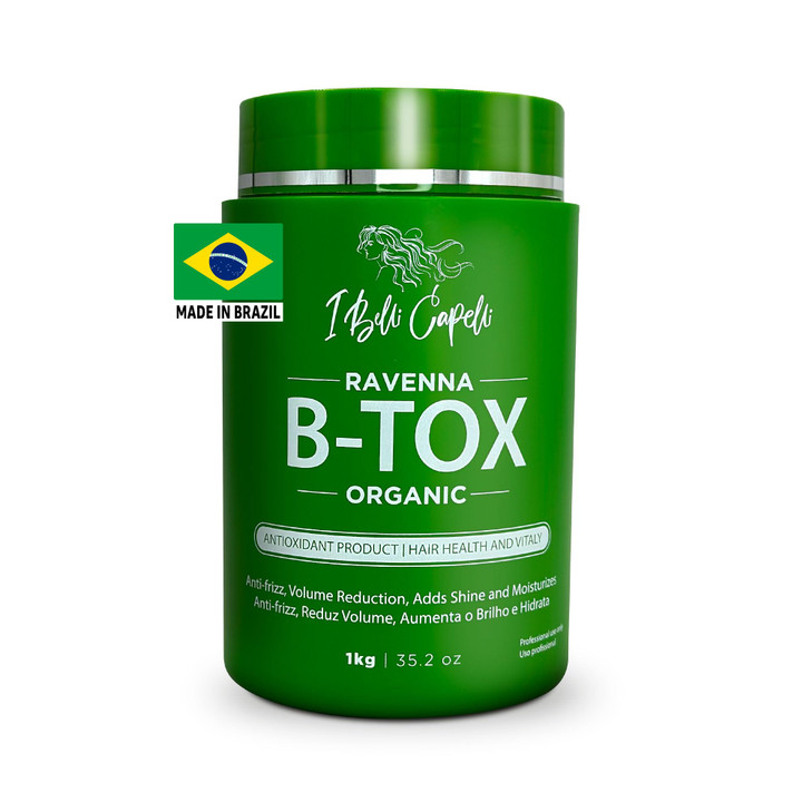I Belli Capelli Ravenna Organic Hair Btox Treatment FormaldehydeFree AntiFrizz Smoothing for Hair 352 oz 1kg