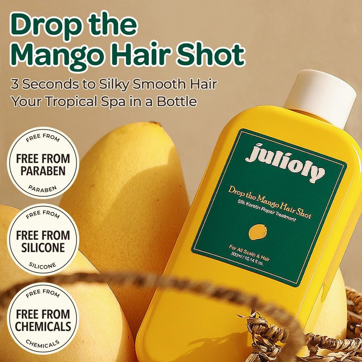julioly Mango Ampoule Type Hair Mask l Deep Hydrates Nourishes Detangled Dry Curly Damaged Hair l Scalp Hair Spa Treatme