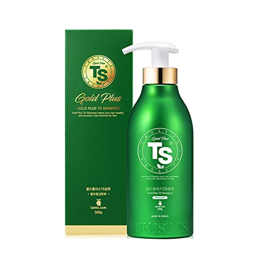TS Gold Plus Shampoo Hair Loss Shampoo with Biotin Gold Extract Niacinamide Scalp Circulation Volume Care SulfateFree Ko