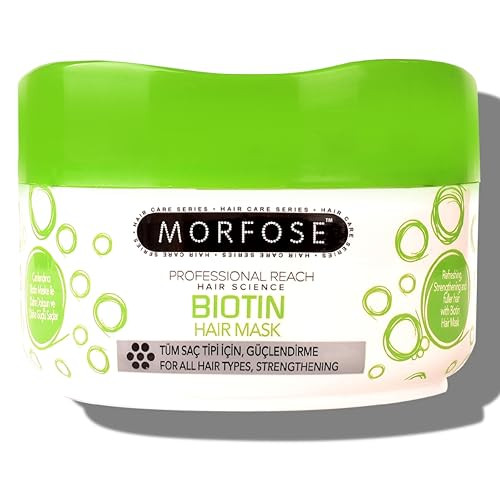 Morfose Professional Biotin Hair Mask for Dry Damaged or Brittle Strands Repairs and Protects Soft Smooth and Healthy Ha