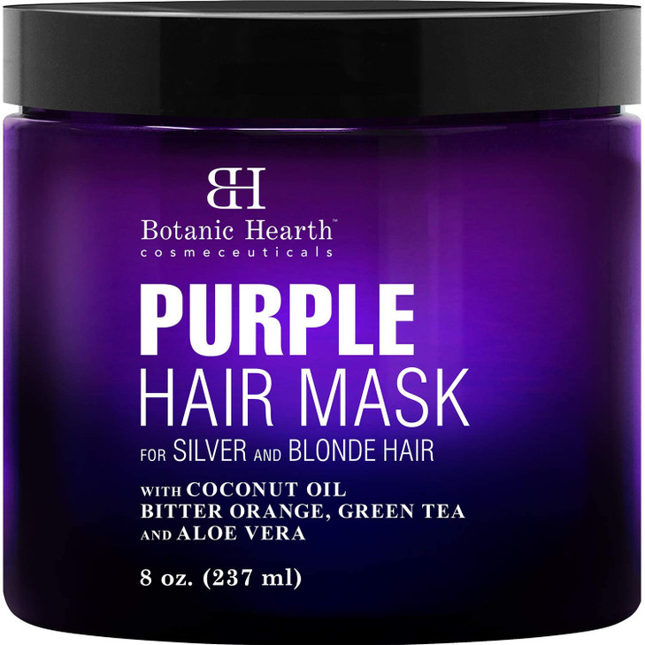 Botanic Hearth Purple Hair Mask For Blonde Silver And Gray Hair Sulfate Paraben Free 8 Fl Oz
