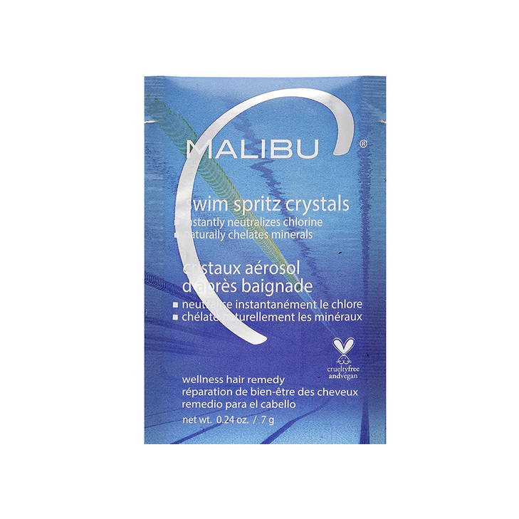 Malibu C Swim Spritz Crystals 1 Packet Contains Vitamin C to Eliminate Chlorine from Skin Hair Post Swim NonIrritating C